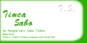 timea sabo business card